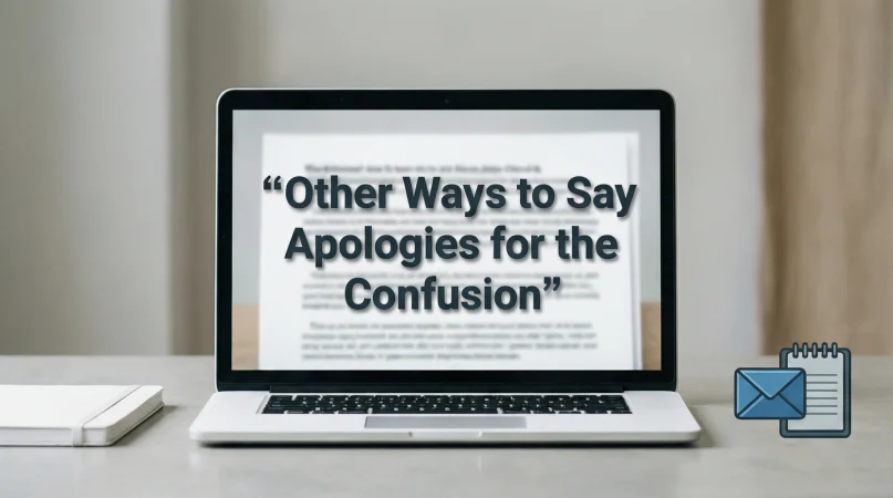 other ways to say apologies for the confusion