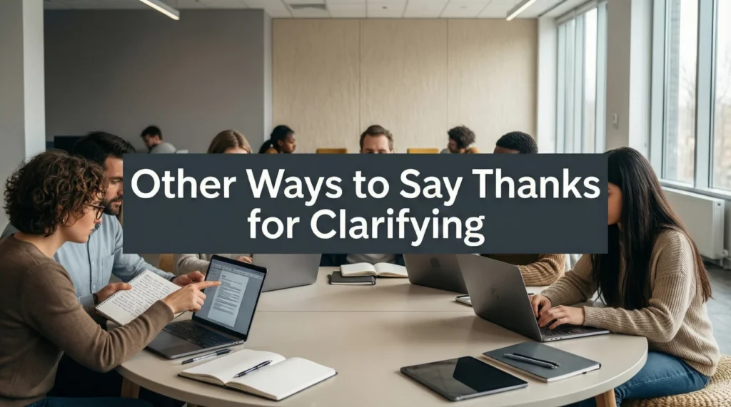 other ways to say thanks for clarifying