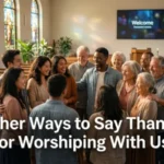 other ways to say thanks for worshiping with us