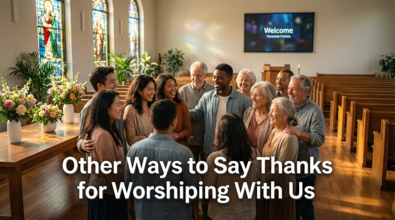 other ways to say thanks for worshiping with us