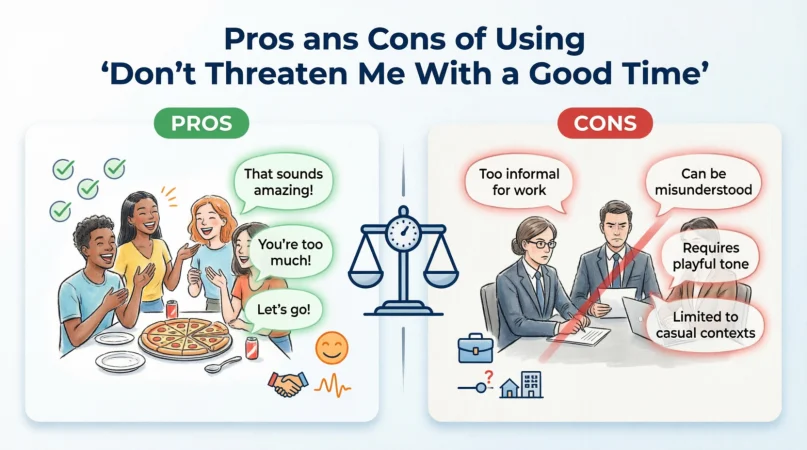Pros and Cons of Using “Don’t Threaten Me With a Good Time”