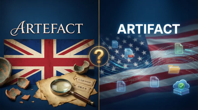 artefact vs artifact