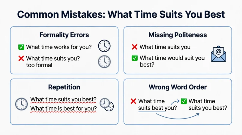 Common Mistakes When Using “What Time Suits You Best”