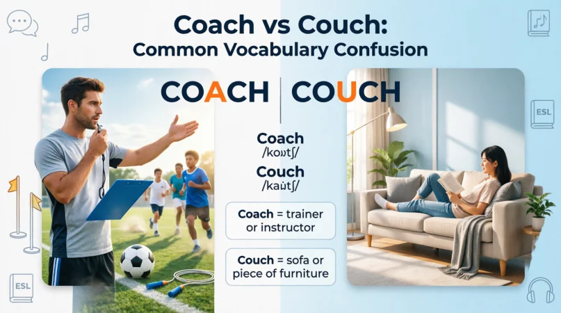 Is Coach vs Couch a Grammar, Vocabulary or Usage Issue?