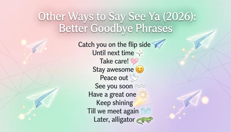 other ways to say see ya