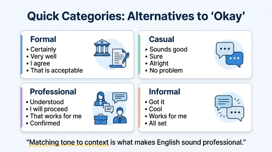 quick categories section