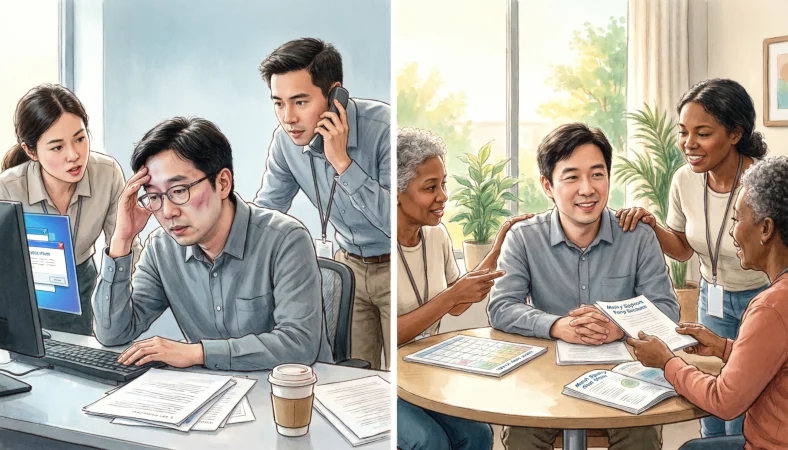 synonyms for in time of need