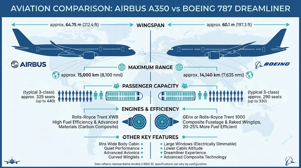 a350 vs 787