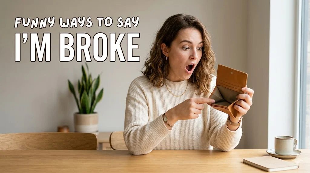 funny ways to say I’m broke