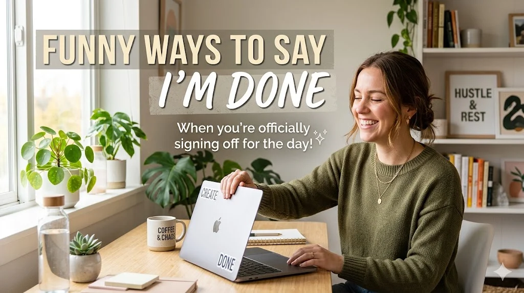 funny ways to say I’m done