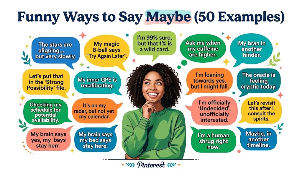 funny ways to say maybe