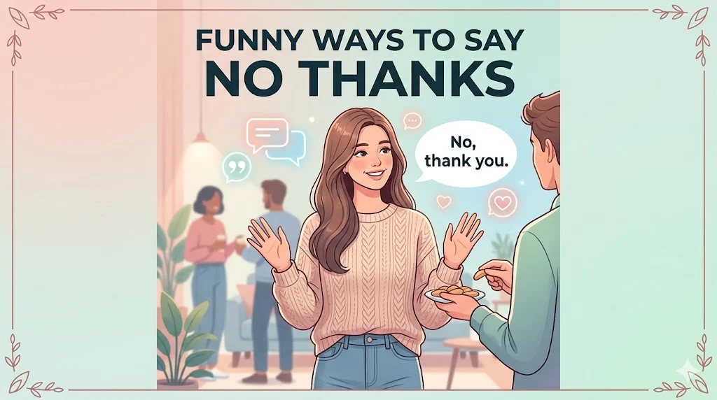 funny ways to say no thanks