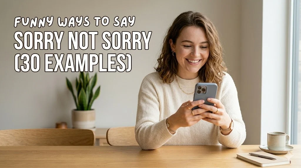 funny ways to say sorry not sorry