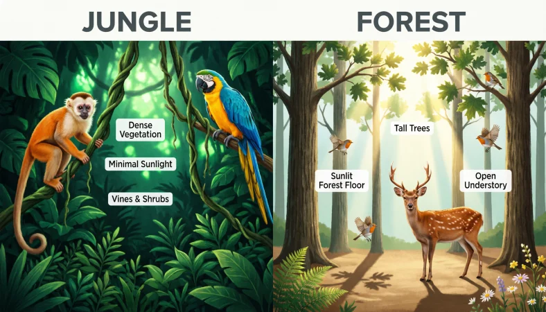 jungle vs forest