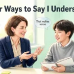 other ways to say I understand