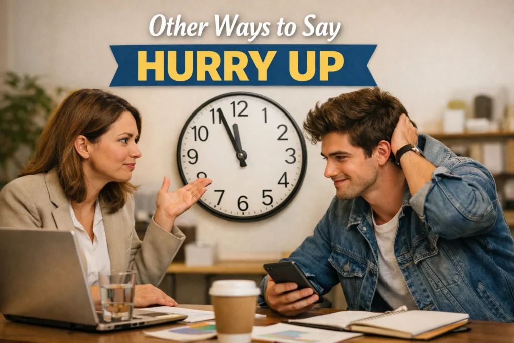 other ways to say hurry up