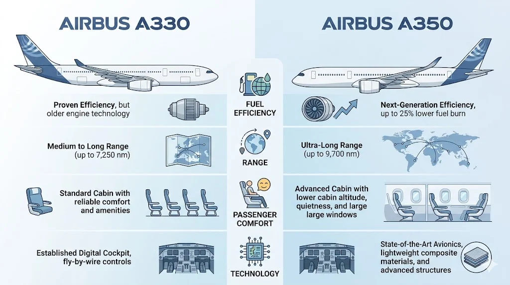 a330 vs a350