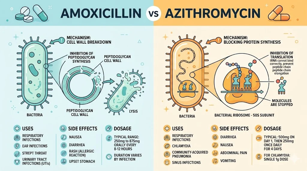 amoxicillin vs azithromycin