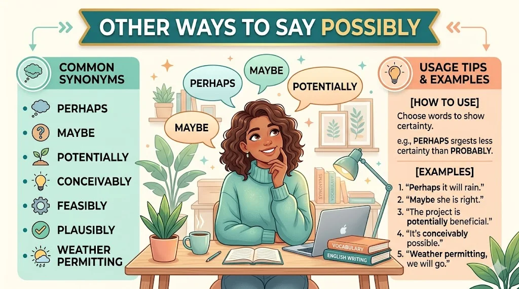 best other ways to say possibly
