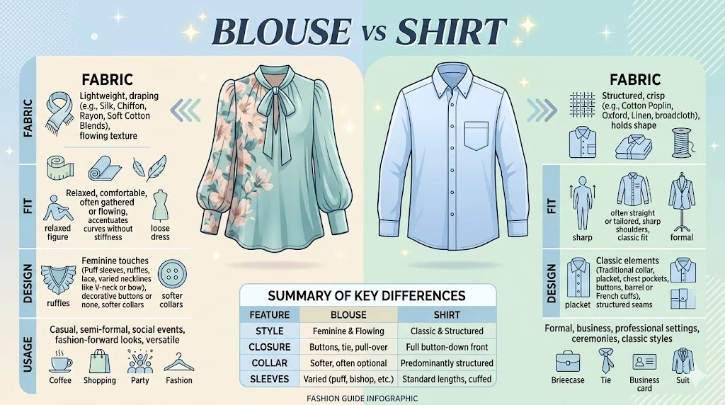 blouse vs shirt