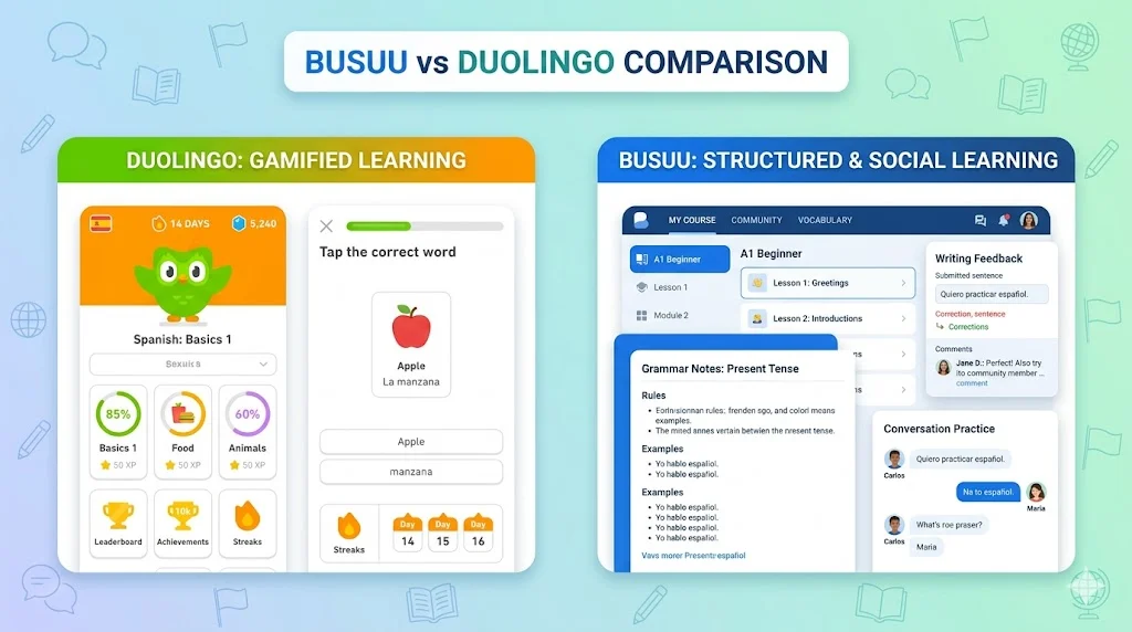 busuu vs duolingo