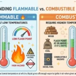 combustible vs flammable