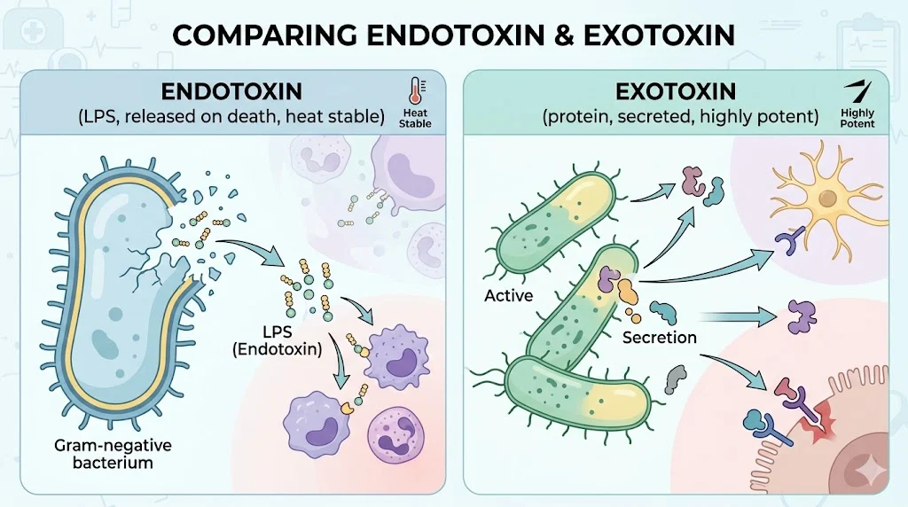 endotoxin vs exotoxin