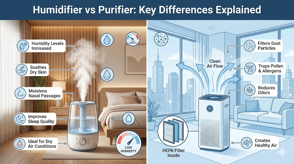 humidifier vs purifier