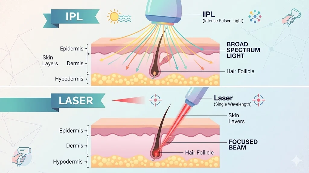 IPL vs Laser: Complete Guide to Hair Removal and Skin Treatments +2026