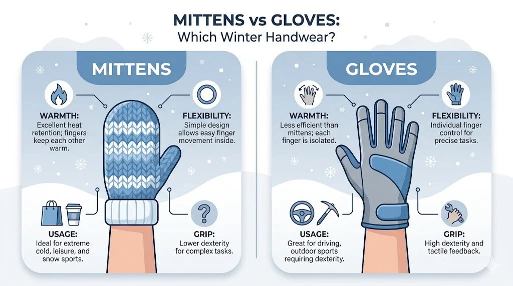 mittens vs gloves