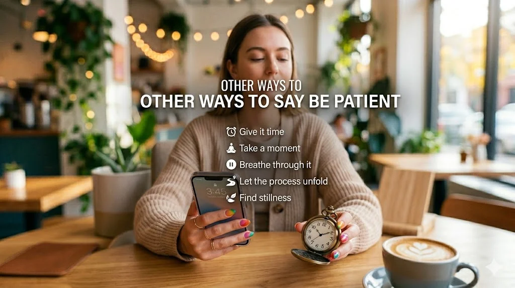 other ways to say be patient