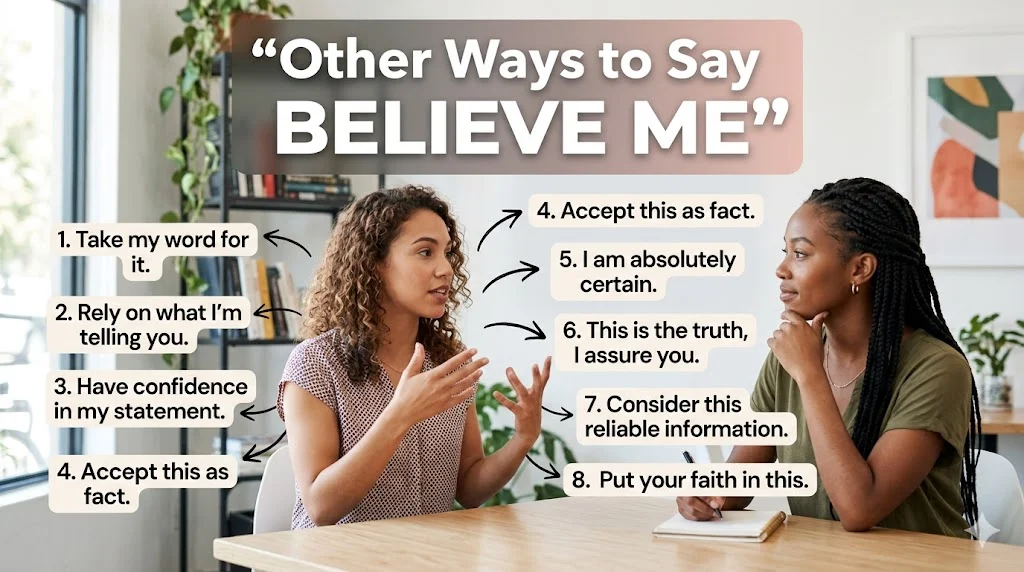 other ways to say believe me