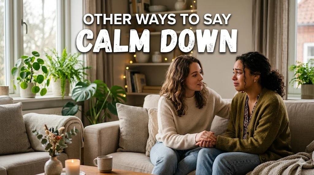 other ways to say calm down