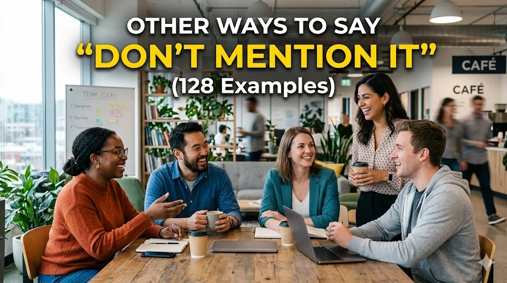 other ways to say don’t mention it