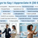 other ways to say I appreciate it