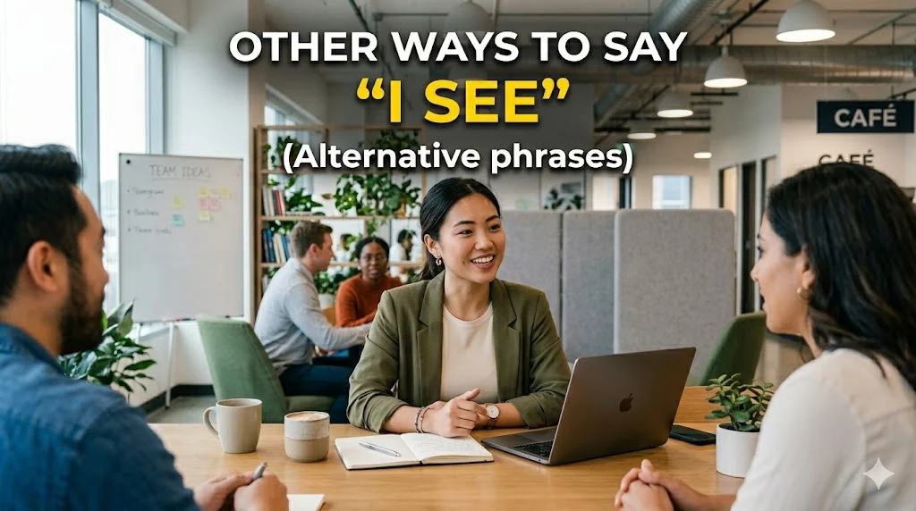 other ways to say I see