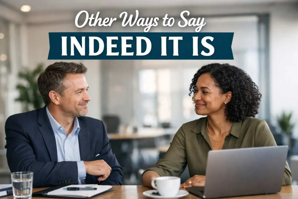 other ways to say indeed it is