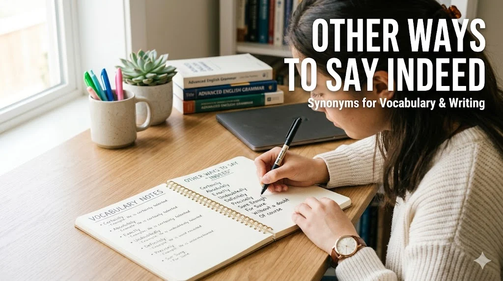 other ways to say indeed