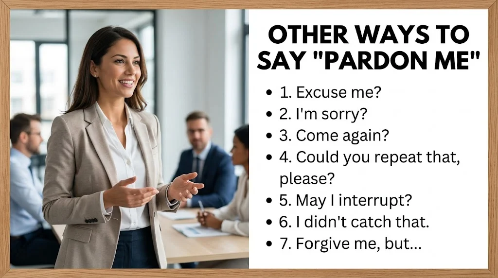 other ways to say pardon me