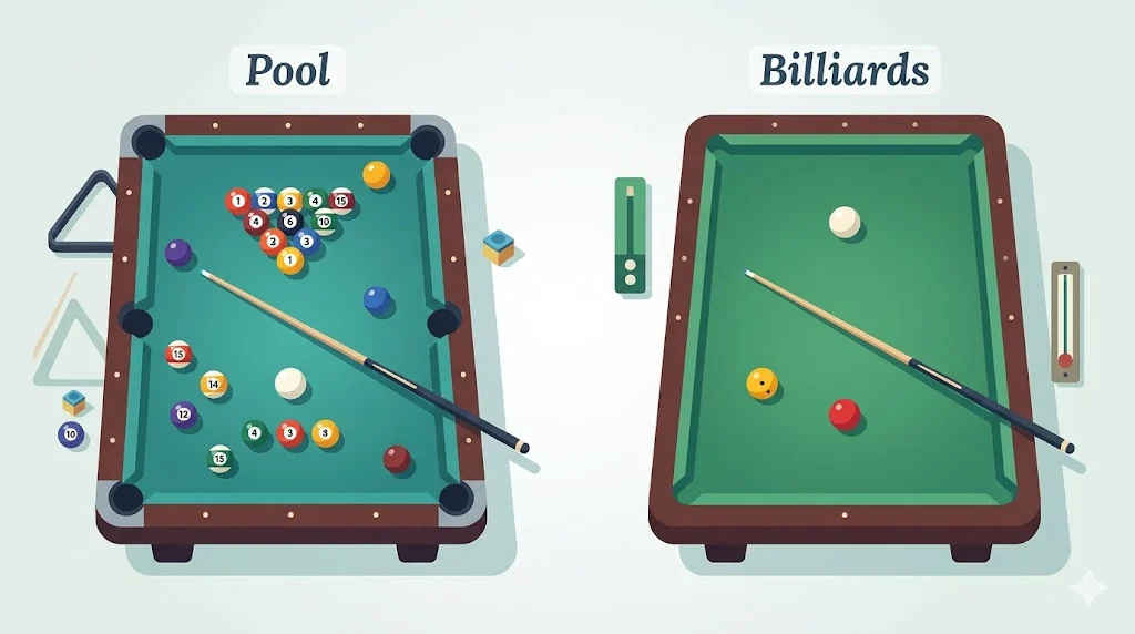 pool vs billiards