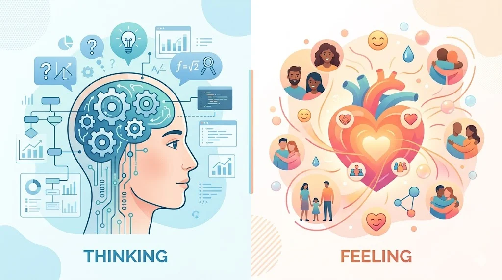 thinking vs feeling