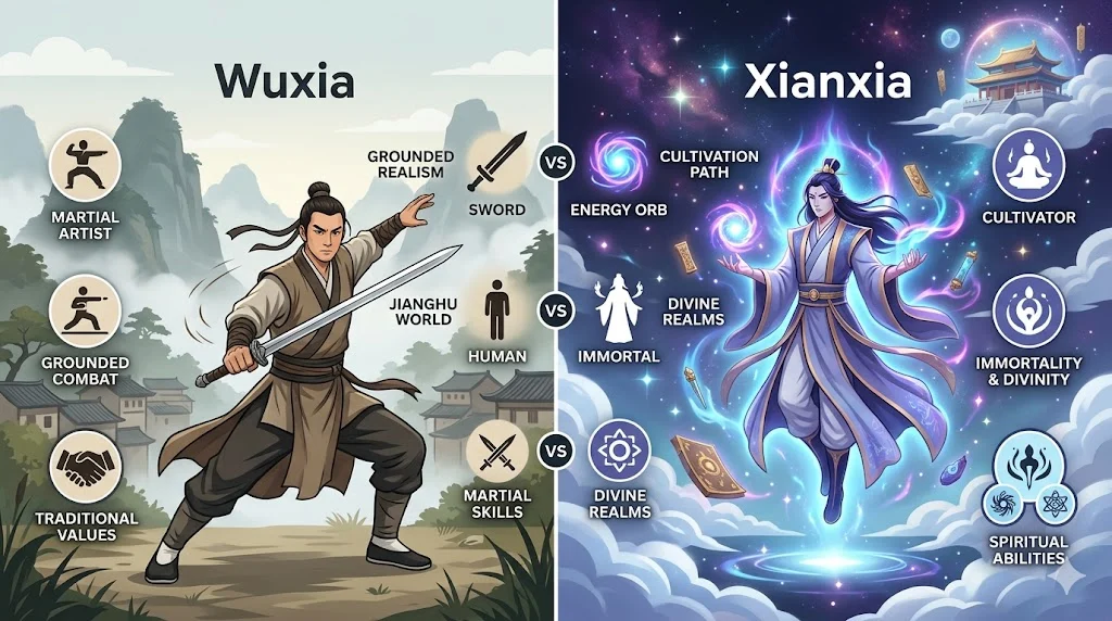 xianxia vs wuxia