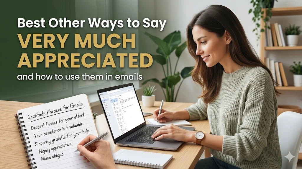 Best other ways to say very much appreciated