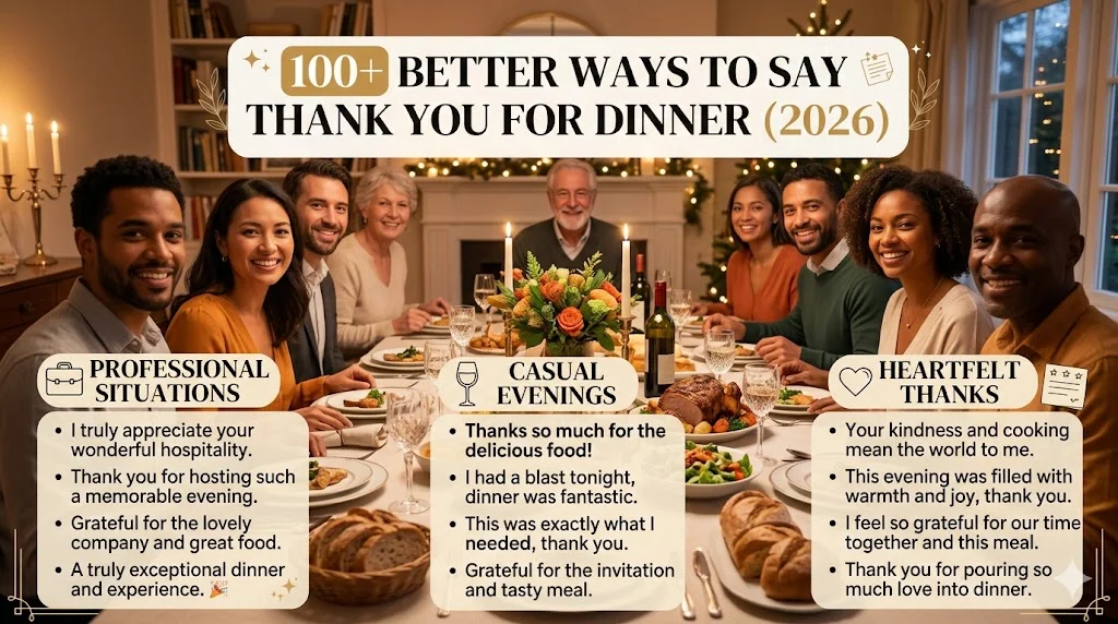 better way to say thank you for dinner message
