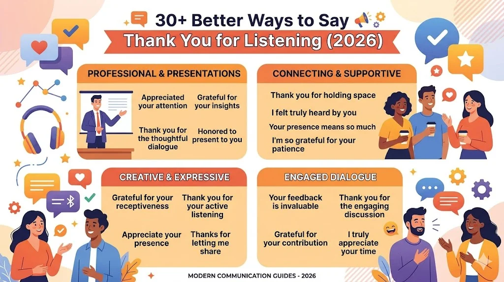 better way to say thank you for listening