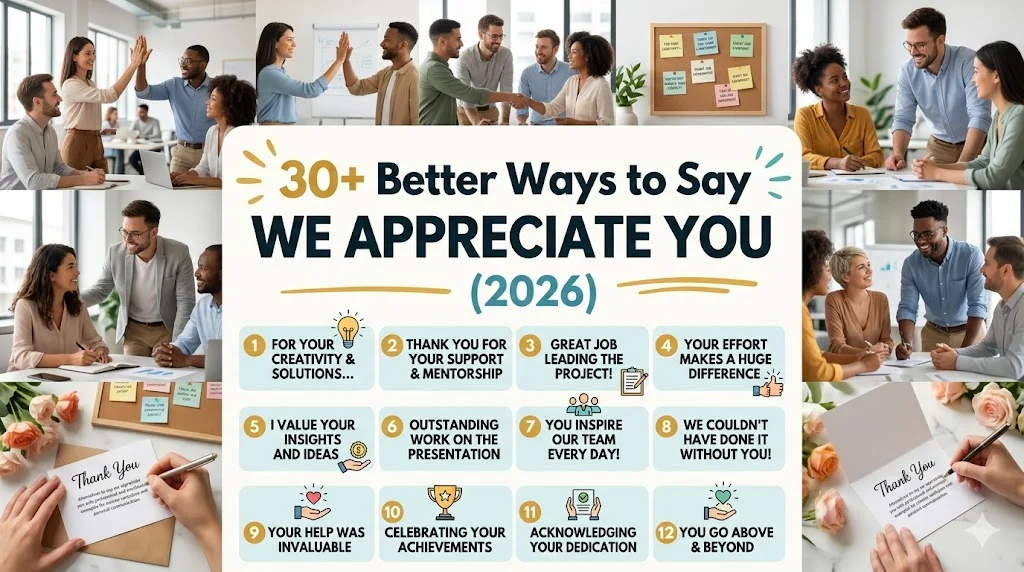 better way to say we appreciate you