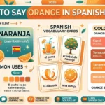 how to say orange in spanish