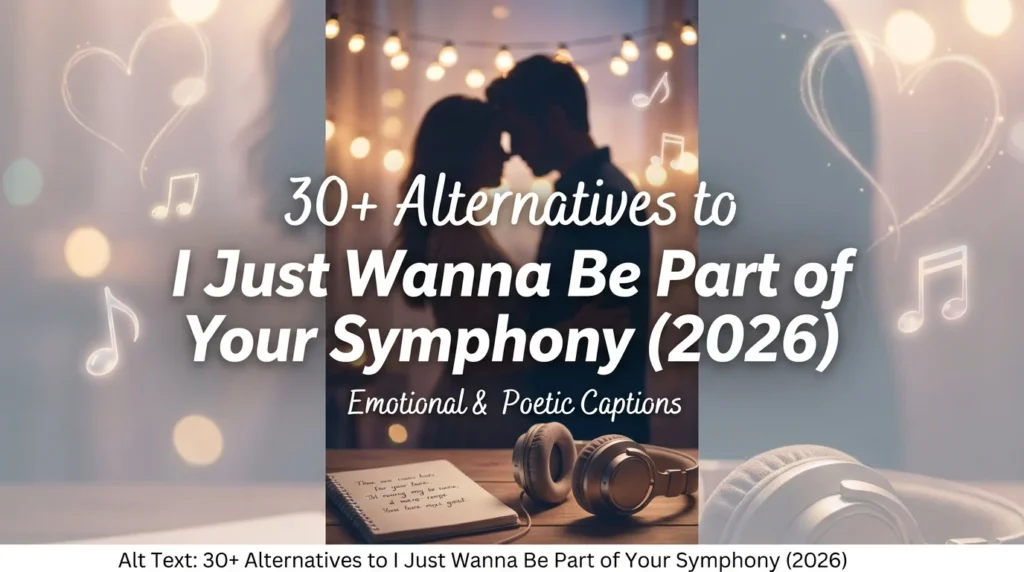 i just wanna be part of your symphony alternatives