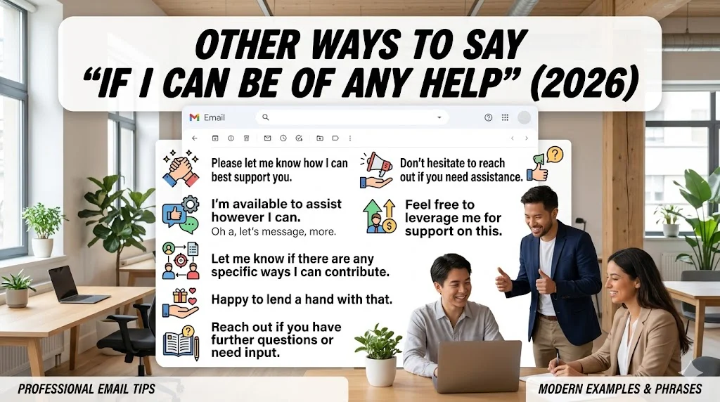 other ways to say if i can be of any help