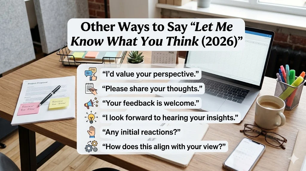 other ways to say let me know what you think